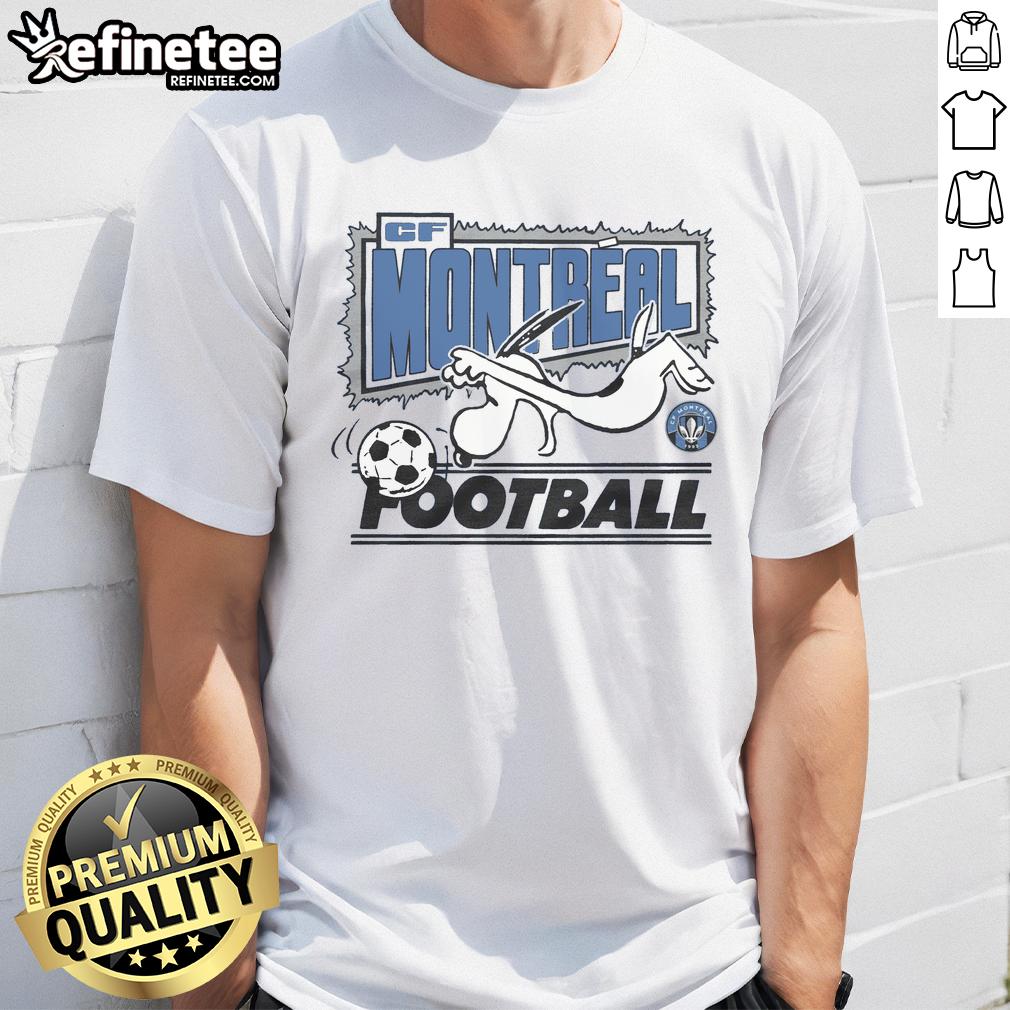 good-peanuts-snoopy-x-cf-montreal-t-shirt Good Peanuts Snoopy X CF Montreal T-Shirt featuring iconic Snoopy design and team colors, perfect for fans.