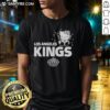 Alt Text: Good The Hello Kitty and LA Kings T-shirt featuring a cute design, perfect for fans of Hello Kitty and hockey.