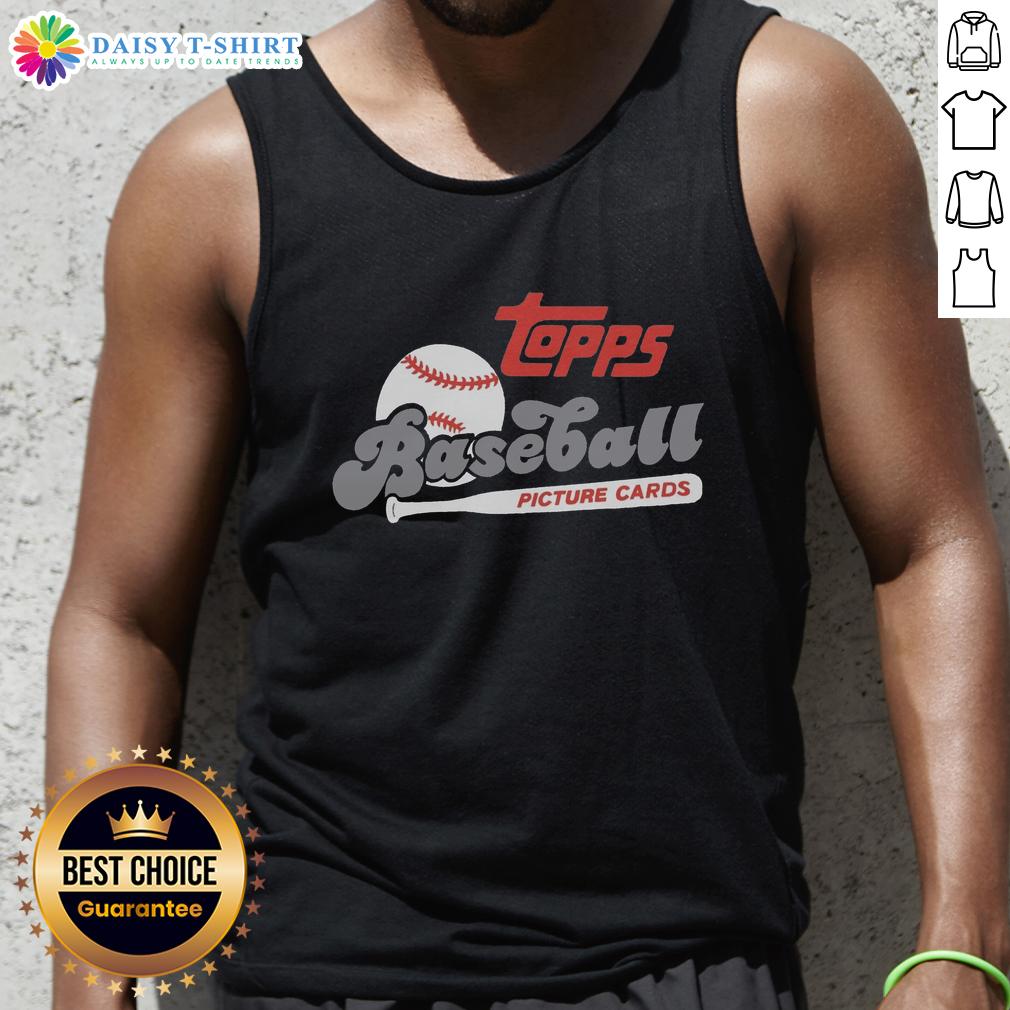 Good Topps Baseball Picture Cards Retro Raglan Tank Top Vintage Topps baseball picture cards graphic on a retro raglan tank top, perfect for sports enthusiasts and collectors.