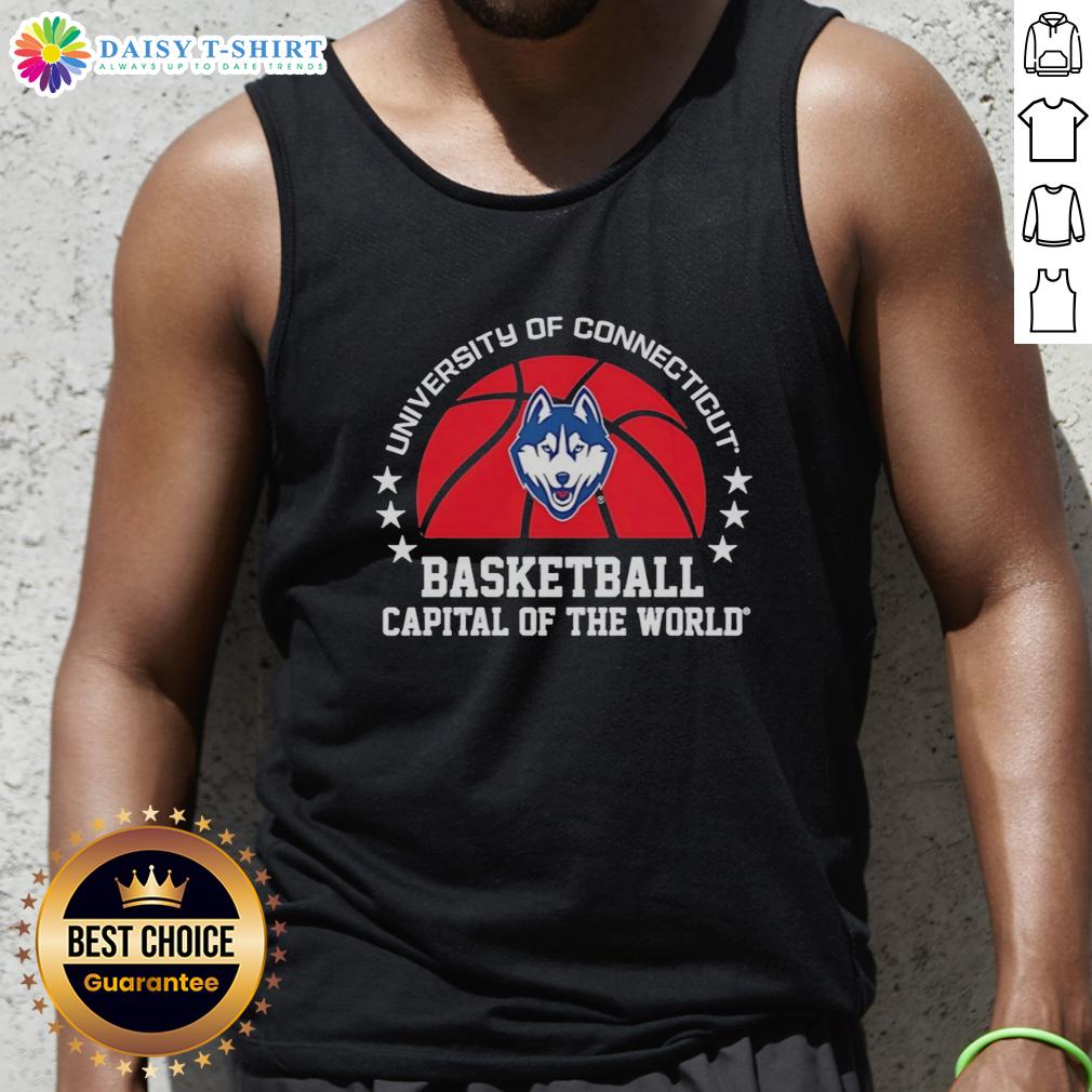 Good Uconn Huskies University Of Connecticut Basketball Capital Of The World Tank Top UConn Huskies tank top featuring 'Capital of the World' design, perfect for University of Connecticut basketball fans.
