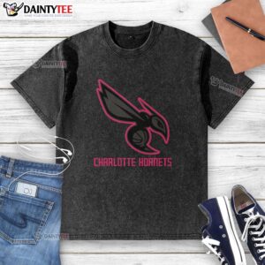 Premium Charlotte Hornets Highlight Reel Washed T-Shirt featuring vibrant team colors and logo for ultimate fan style.
