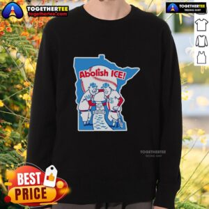 Cozy Top Abolish ICE Twins sweatshirt featuring bold graphics, perfect for activism and casual wear.