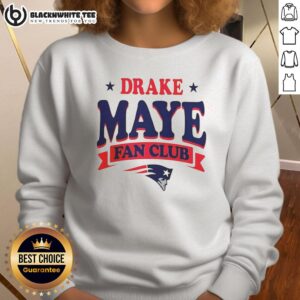 Alt Text: Awesome New England Patriots Drake Maye Fan Club Sweatshirt featuring team colors and logo, perfect for fans.