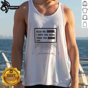 Original Dear Mr. Redacted tank top featuring a unique design and vibrant colors, perfect for casual wear.