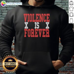Good Violence X Is X Forever hoodie in black, featuring bold graphic design and comfortable fit, perfect for streetwear style.
