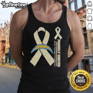 Premium Los Angeles Chargers tank top featuring honor, courage, and commitment design, perfect for fans.