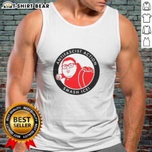 Top Antifascist Action Smash Ice Tank Top featuring bold graphics promoting anti-fascism and activism in streetwear fashion.
