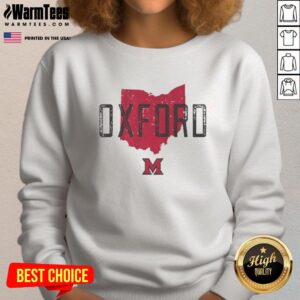 Premium Oxford Hometown Miami Redhawks basketball sweatshirt in vibrant colors, perfect for fans and casual wear.