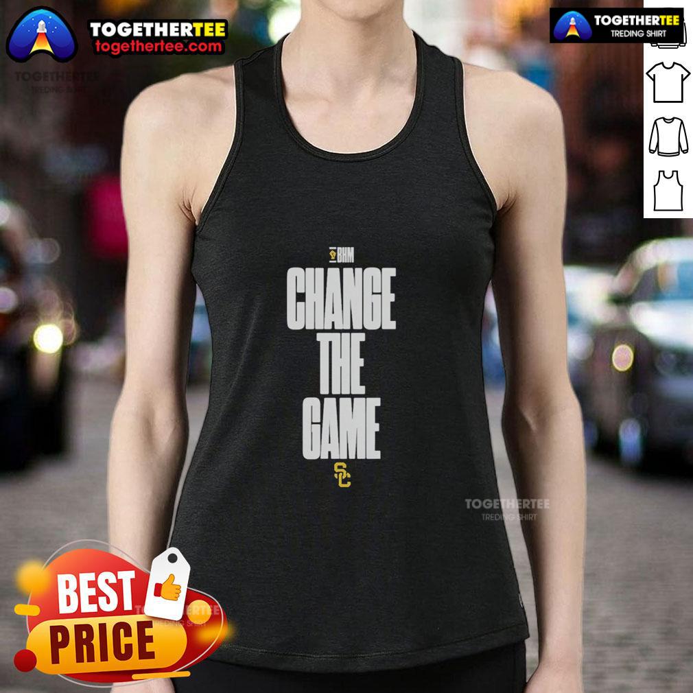 Hot Usc Bhm Change The Game Logo Tank Top