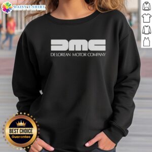 Stylish Pretty Delorean Motor Company sweatshirt featured in a trendy urban setting, perfect for fans and collectors.