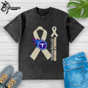 Alt Text: Premium Tennessee Titans t-shirt featuring Proudly Served, Honor, Courage, Commitment design, perfect for fans.