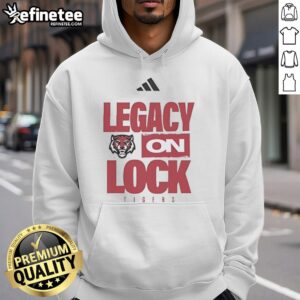 Original Adm Tigers Legacy On Lock Buzzer Beater Hoodie in black, featuring a stylish design for sports fans.