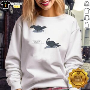 Funny sweatshirt featuring a hot crow design, perfect for casual wear and a quirky fashion statement.