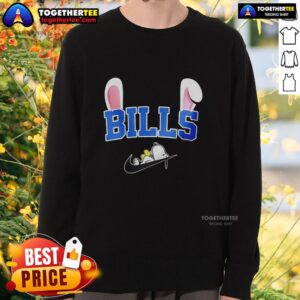 Good Buffalo Bills X Snoopy Happy Easter Sweatshirt featuring vibrant graphics celebrating Easter and team spirit.