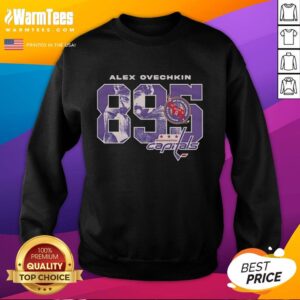 Premium Alexander Ovechkin 895 Washington Capitals hockey sweatshirt, perfect for fans and stylish sports apparel.
