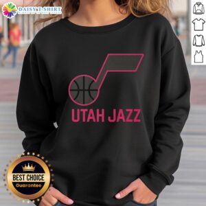 Good Utah Jazz highlight reel sweatshirt featuring vibrant team colors and logo, perfect for fans and sports enthusiasts.