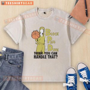 Awesome block pass dunk on a washed t-shirt design, perfect for sports fans and streetwear enthusiasts.