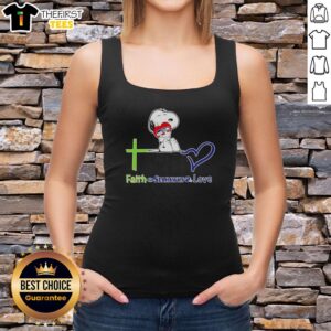 Premium Seattle Seahawks Snoopy hugs heart design tank top, perfect for fans showcasing their love and faith in the Seahawks.
