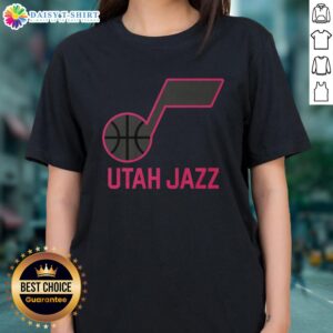 Good Utah Jazz highlight reel ladies tee featuring vibrant team colors and stylish design for female fans.
