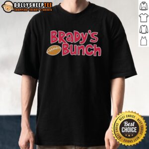 Hot Brady's Bunch Buffalo Bills T-Shirt featuring vibrant team colors and playful design for fans of Buffalo football.