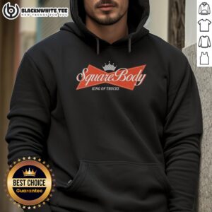 Alt Text: Official Square Body King of Trucks Budweiser Logo Hoodie featuring a stylish design for truck enthusiasts.