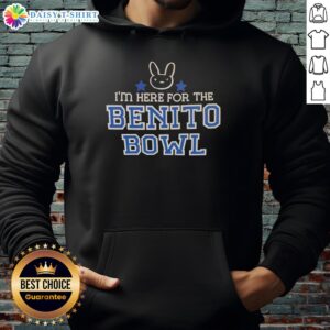 Original Bunny 'I'm Here for the Benito Bowl' Hoodie in vibrant colors, perfect for fans and cozy style enthusiasts.