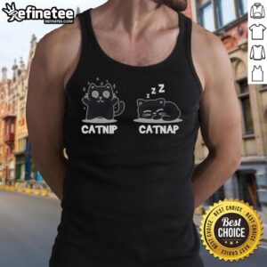 Funny Cat Tank Top featuring 'Premium Catnip' design, perfect for cat lovers and stylish feline enthusiasts.
