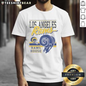 Premium Los Angeles Rams Spirit Script T-Shirt featuring bold logo and stylish design, perfect for game day or casual wear.