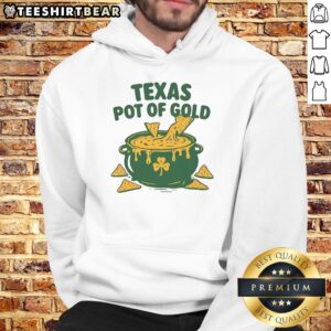 Top Texas Pot of Gold St. Patrick's Day hoodie featuring vibrant green design and festive graphics for holiday celebrations.