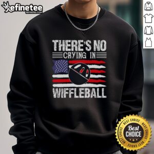 Top Funny There's No Crying In Wiffleball Player T-Shirt - Image 3