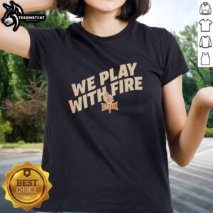 Top We Play With Fire Indy Ignite Logo Ladies Tee - stylish womens shirt featuring vibrant fire-themed design.