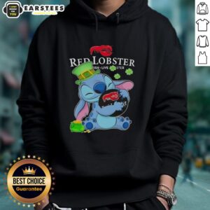 Cute Stitch Hug Red Lobster Logo Happy Patrick's Day T-Shirt - Image 5