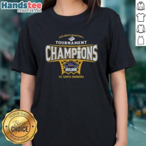 Premium UC Santa Barbara men's basketball 2026 Big West Conference Tournament champions ladies tee in vibrant colors.