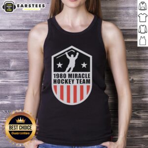 1980 Miracle Hockey Team vintage USA hockey tank top featuring iconic team design and colors, perfect for fans.