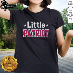 Top Little Patriot cute star shape ladies tee in vibrant colors, perfect for casual wear and patriotic celebrations.
