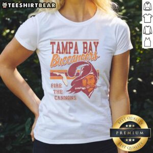 Premium Tampa Bay Buccaneers Spirit Script Ladies Tee in vibrant colors, featuring a stylish design for female fans.