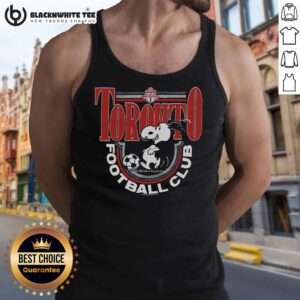 Good Peanuts Snoopy X Toronto FC tank top featuring a fun design perfect for fans of both Peanuts and soccer.