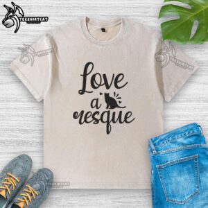 Alt Text: Nice Love A Cat Esque Washed T-Shirt featuring a playful cat graphic and soft, faded fabric for casual style.