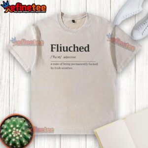 Premium Fluched Humorous Definition Washed T-Shirt featuring a fun graphic and soft fabric for casual wear.