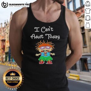 Nice Chuckie Finster 'I Can't Adult Today' tank top featuring vibrant graphics and a playful design for fans of Rugrats.