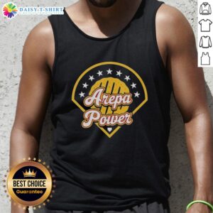 Nice Arepa Power Logo Tank Top featuring a vibrant design perfect for casual wear and food enthusiasts.