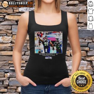 Byron Murphy II in a Seattle Seahawks tank top, showcasing his NFL spirit for the 2026 football season.