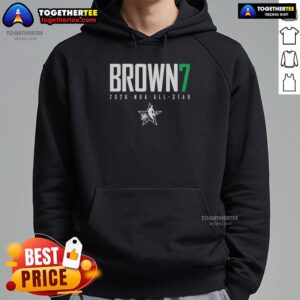 Jaylen Brown wearing a Boston Celtics 2026 NBA All-Star Elite Hoodie, showcasing team pride and stylish streetwear.