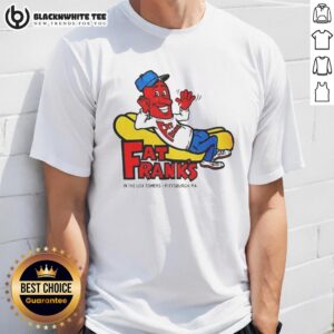 Good Fat Frank's Hot Dogs Pittsburgh PA T-Shirt featuring vibrant graphics and a fun design for hot dog lovers.