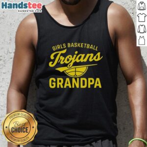 Official Girls Basketball Trojans Grandpa T-Shirt - Image 4