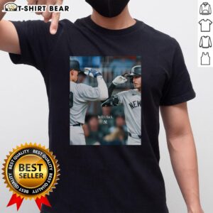 Alt Text: Pretty New York Yankees Back To Back Judge To Belli Belli T-Shirt featuring vibrant team colors and stylish design.