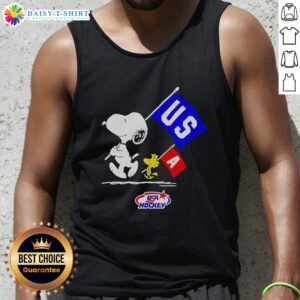 Good Snoopy and Woodstock World Champions 2026 USA Hockey Olympic Milano Cortina Italia tank top design.
