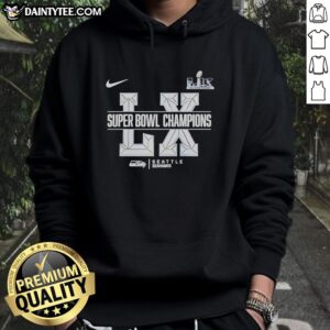 Alt Text: Seattle Seahawks Super Bowl LX Champions Sacrifice Logo Hoodie, stylish fan apparel for NFL supporters in Seattle.