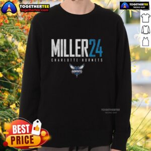 Brandon Miller 24 Charlotte Hornets elite sweatshirt showcasing stylish design and team spirit for fans.