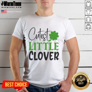 Pretty Cutest Little Clover T-Shirt featuring a charming green clover design on a soft cotton fabric.